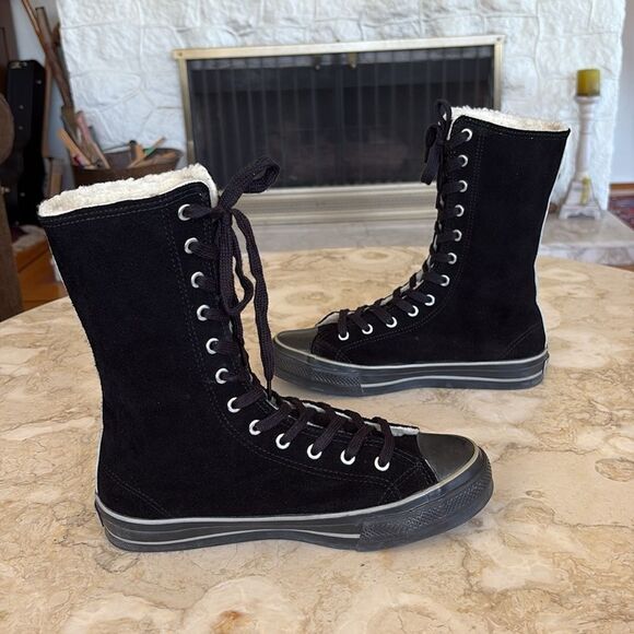 Underground England X-Hi Top Shearling Lined 12-Eyelet Trainers / Boots - Picture 7 of 13